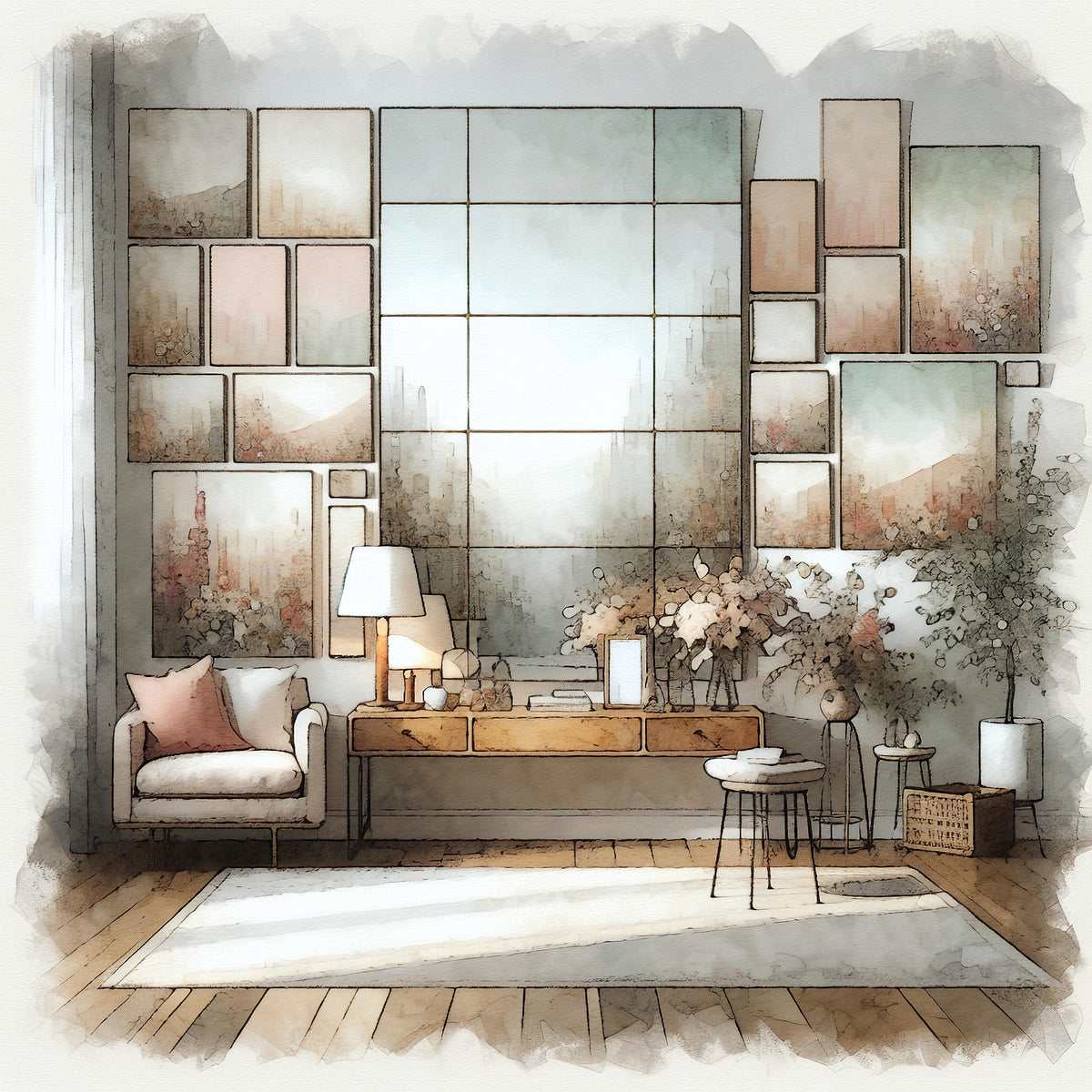 Wall Mirror Art Print for Sale