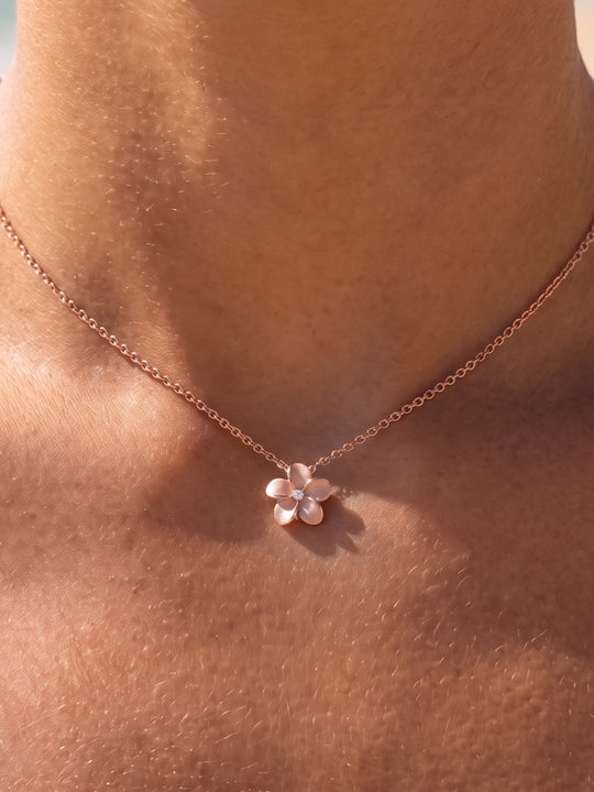 14k 11mm Plumeria Slide with diamond