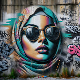 City Woman in Graffiti