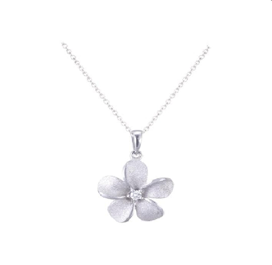 11mm 14k Plumeria Pendant with 0.02 carats diamond