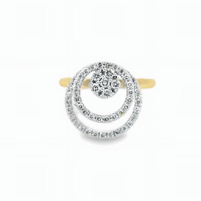 送税込【King Ice】回転 TRIPLE-ROW ICY SPINNER RING(2色)国発 Triple-Row Icy Spinner Ring | Hip Hop Rings | King Ice