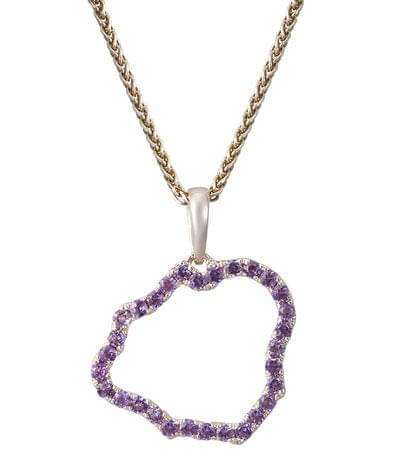 Colgante de 14k "Kauai" con 30 zafiros de lavanda