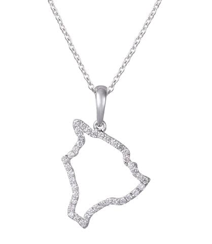 Colgante de 14k "Hawai" con 40 diamantes