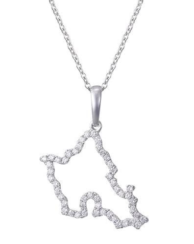 11mm 14K Gold Plumeria Dia mit Diamond