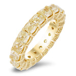 18K yellow gold band with 0.66 CT and 7.29 CT diamonds