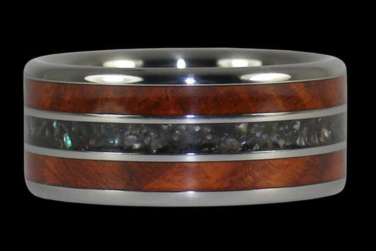 Big Kahuna Black Pearl Titanium Ring