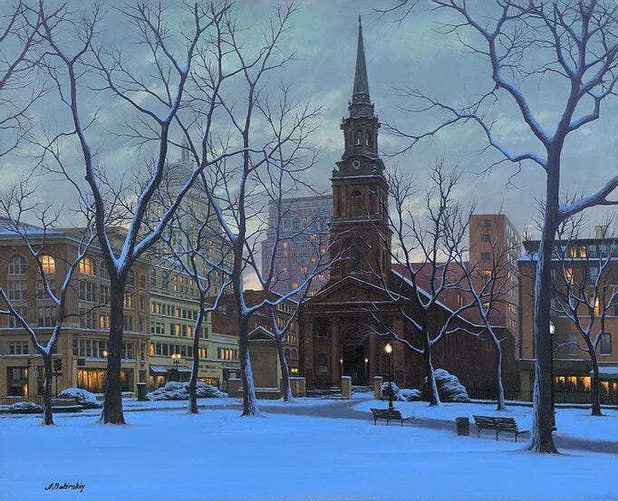 Dolphin Galleries Arlington Church Snowfall