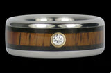 Africano Blackwood y Koa Hawaii Titanium Ring