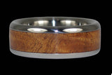 Africano Blackwood y Koa Hawaii Titanium Ring