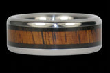 Africano Blackwood y Koa Hawaii Titanium Ring