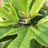 Banda de anillo de titanio de fibra de carbono negro