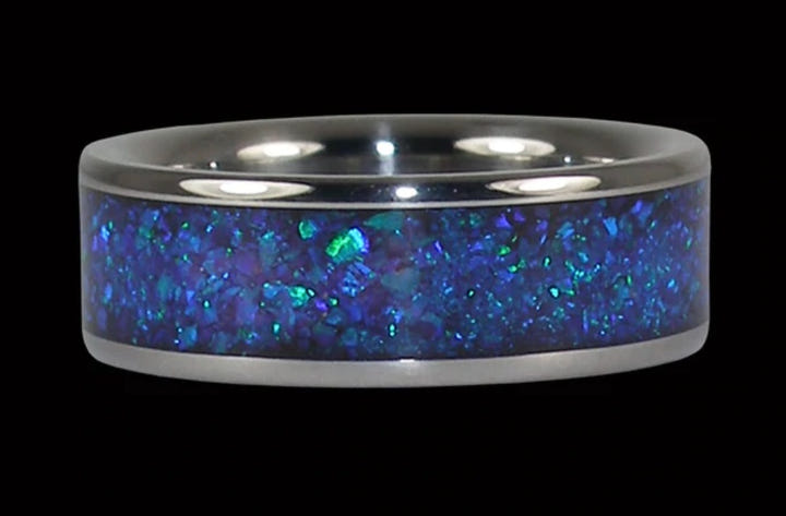 Black Lab Opal Titanium Ring
