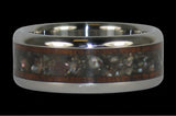 Black Pearl Dark Koa Wood Titanium Anillo