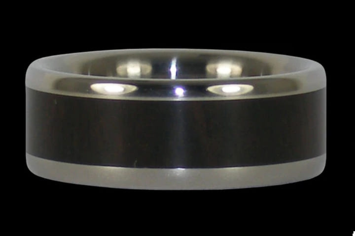 Black Wood Titanium Ring Band