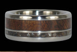 Blue Opal et Hawaiian KOA Titanium Ring