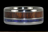 Blue Opal et Hawaiian KOA Titanium Ring