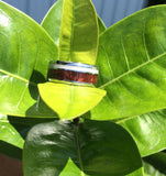 Blue Opal et Hawaiian KOA Titanium Ring