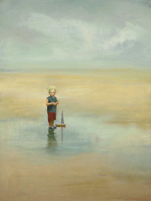 Dolphin Galleries Anne Packard Boy At Beach