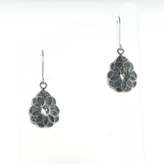 Sterling Silver Pear-Shaped Drop Earrings