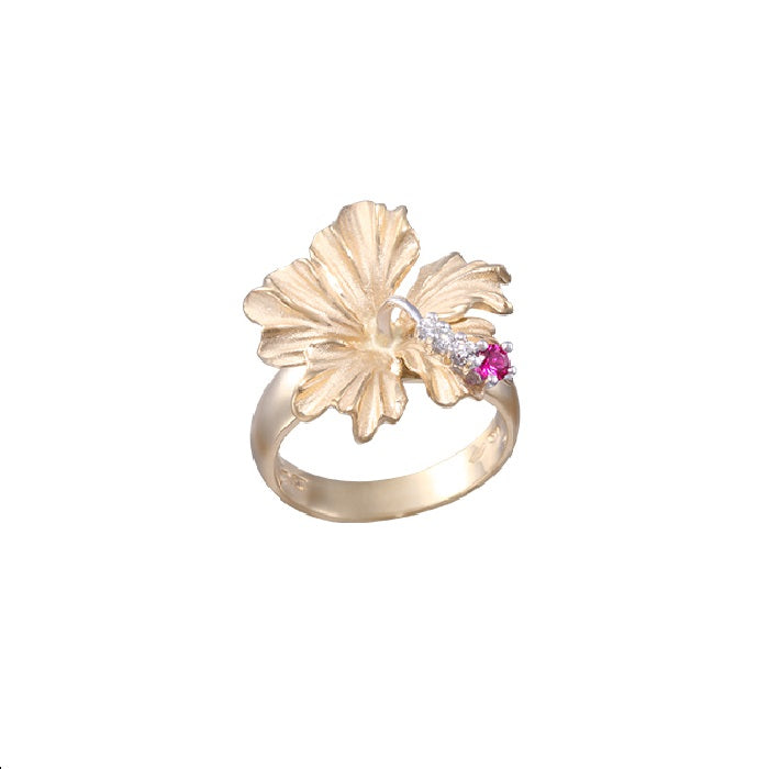 Hibiscus diamond ring Clearance