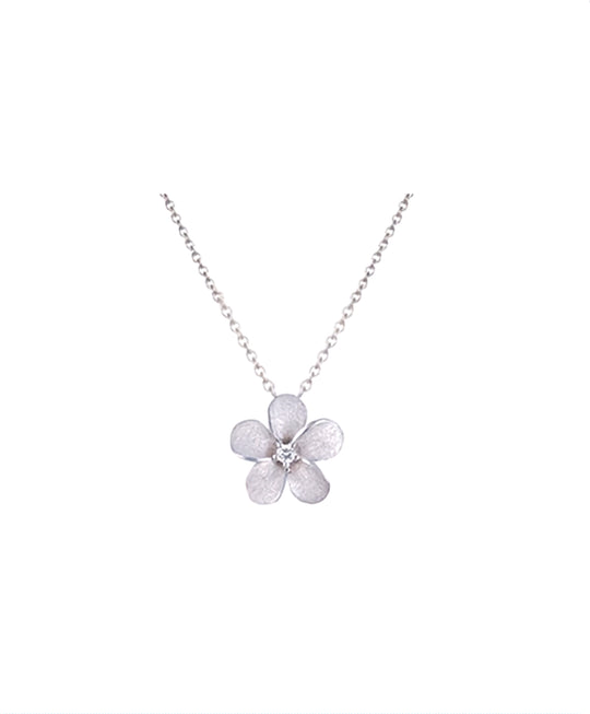 14k 8mm Plumeria Slide with Diamond