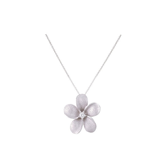 14k 13mm Plumeria Slide with 0.03 carats diamond