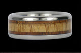 Hawaiian Koa and Mango Wood Inlay Titanium Ring