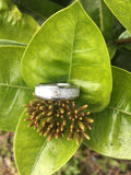 Weiße Perle Titan Ring