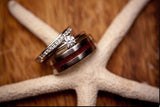 Anillo de titanio de madera koa