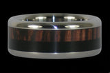 Light and Dark Koa Wood Titanium Ring