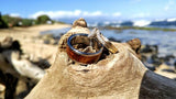 Dark Koa Wood Inclay Titanium Ring Band