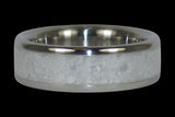 Weiße Perle Titan Ring