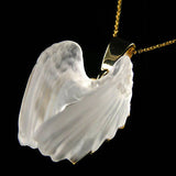 14K Gelbgold Spirit Wings Anhänger mit Diamant