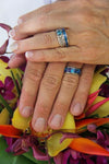 Black Opal Hawaii Titanium Ring Band