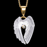 14K Gelbgold Spirit Wings Anhänger mit Diamant