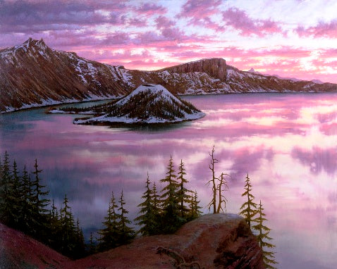 SUNSET AT CRATER LAKE