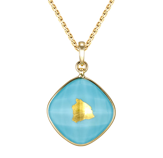 18k Treasure Island Hawaiian Island Small Pendant