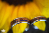 Turquoise et Koa Wood Titanium Ring