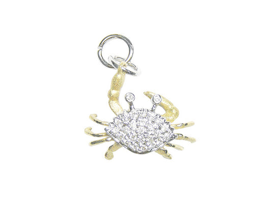 11mm 14K Gold Plumeria Dia mit Diamond