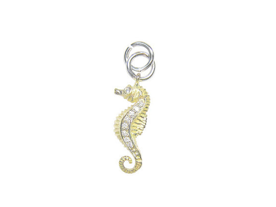 11mm 14K Gold Plumeria Dia mit Diamond