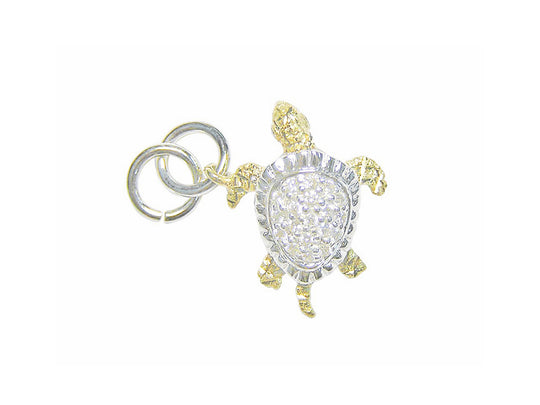 11mm 14K Gold Plumeria Dia mit Diamond
