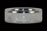 Weiße Perle Titan Ring