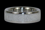 Weiße Perle Titan Ring