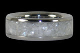 Weiße Perle Titan Ring