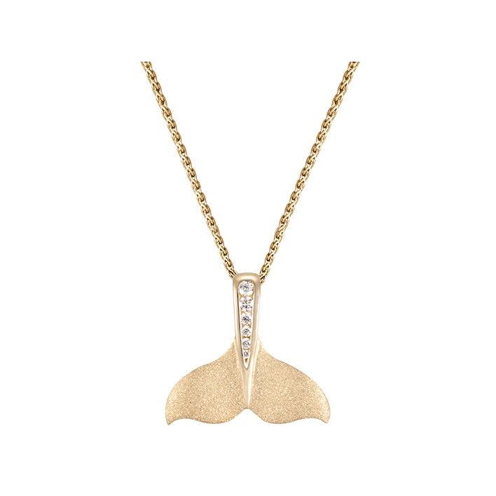 Diamond hot sale whale necklace