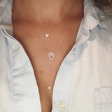 Pavè Diamond Heart Necklace
