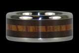 Milo Wood and Coconut Palm Titanium Ring