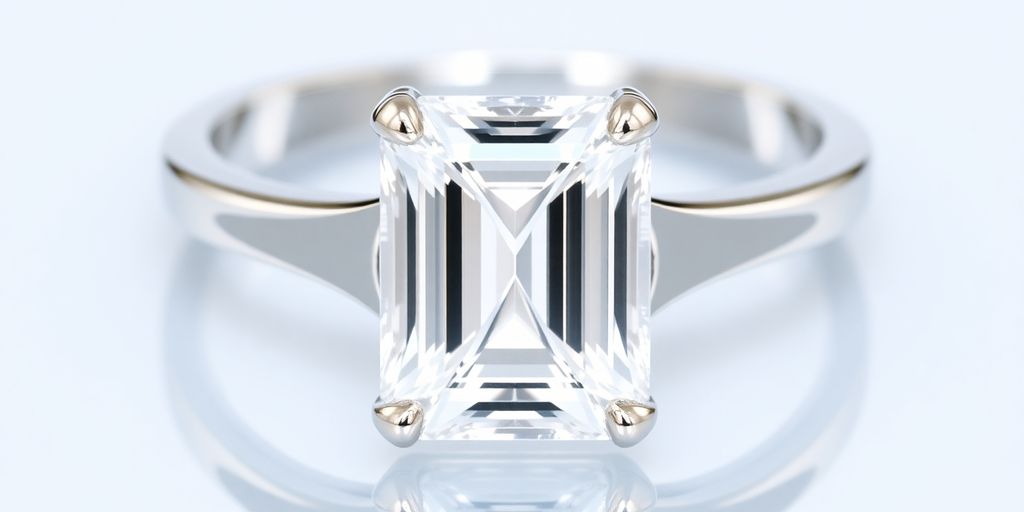 Elevate Your Elegance with the Stunning EVVS1 Emerald Cut Diamond Ring