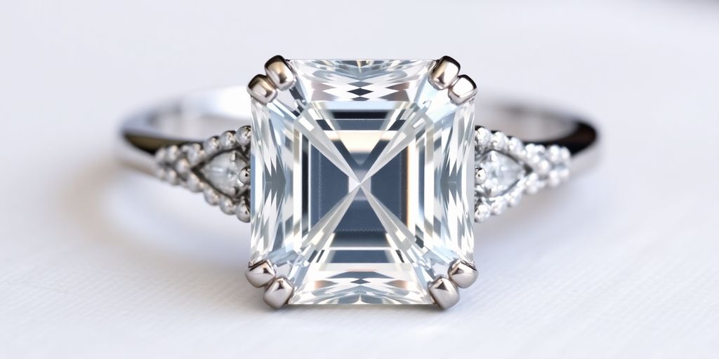 Stunning Elegance: The 5 ct EVVS1 Emerald Cut Diamond Ring Unveiled