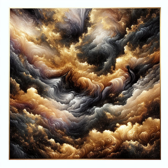 black and gold metal wall art